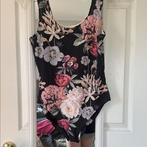 Floral Print Women's Bodysuit